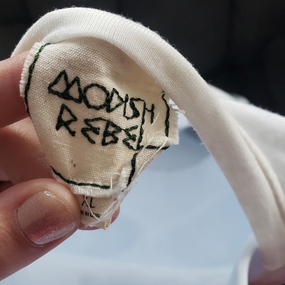 Modish Rebel White T-shirt USA Flag Bull Skull XL - Picture 5 of 6